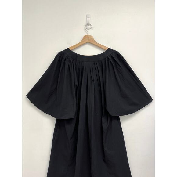 Pomander Place Tuckernuck Black Finley Flutter Sleeve A-Line Pleat Mini Dress L - Picture 6 of 14